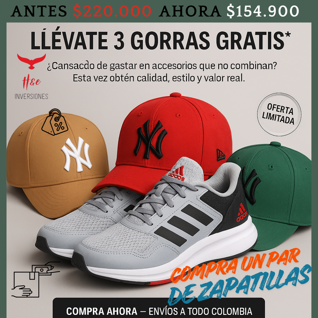 BOUNCE +3 GORRAS GRATIS
